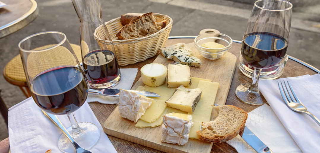 What more do you need? Sitting in a sidewalk cafe in Paris, enjoying some fabulous cheese.